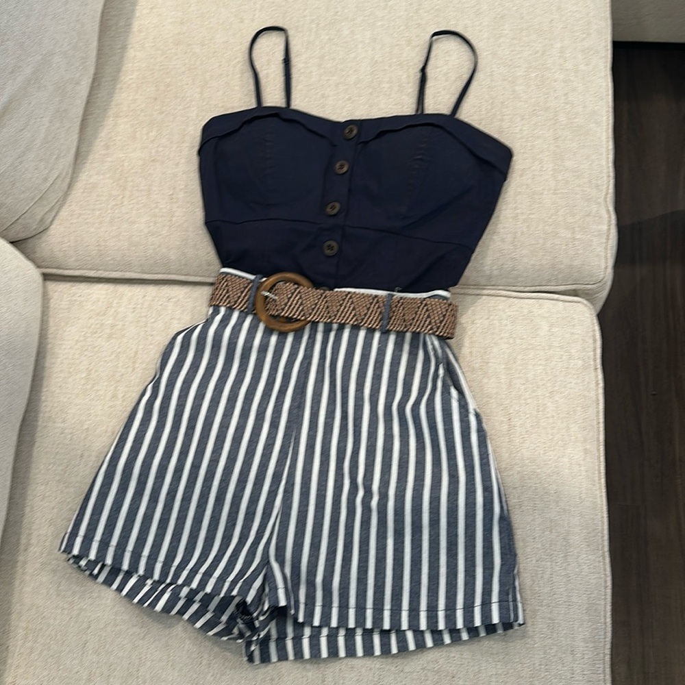 Navy blue romper